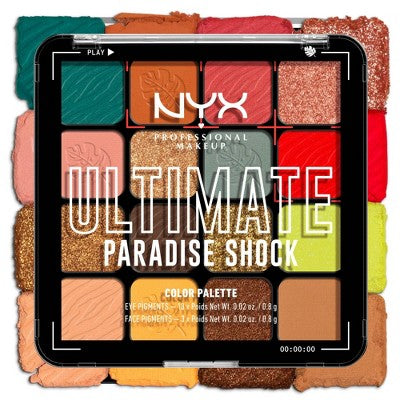 NYX Professional Makeup Ultimate Eyeshadow Palette Paradise Shock 0.32oz - New