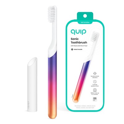 Quip-Sonic-Electric-Metal-Toothbrush-and-Travel-Case-Sunset-Imperfect-Box-Electric-Toothbrushes