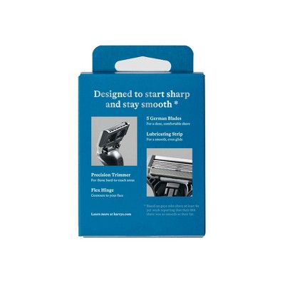Harry's 5-Blade Men's Razor Blade Refills 4-Pack Compatible with Harry's and Flamingo Razors