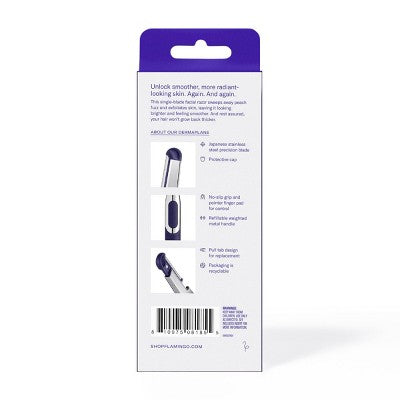 Flamingo Dermaplane Razor 1 Handle 2 Refill Blades - Imperfect Box