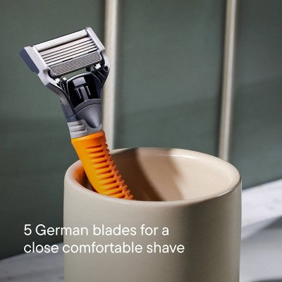 Harry's Original Razor Handle for Men with 5 Razor Blade Cartridges - New