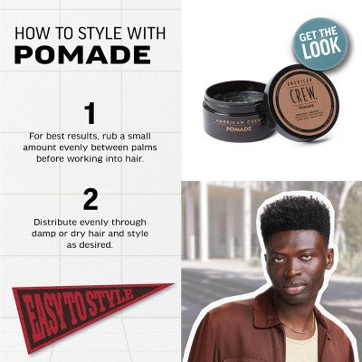 American Crew Men's Medium Hold High Shine Hair Pomade Gel 3oz