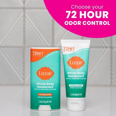 Lume Cream Deodorant Tube Minted Cucumber 2.2oz