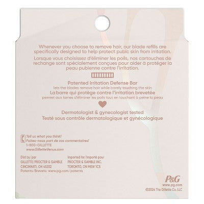 Venus for Pubic Hair & Skin Women's Razor Blade Refills 6ct - Imperfect Box