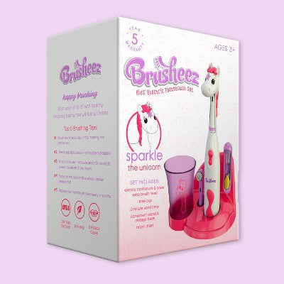 Brusheez Sparkle the Unicorn Kids Electric Toothbrush Set - Imperfect Box