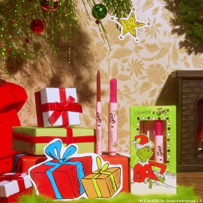 ColourPop x How the Grinch Stole Christmas Lip Liner and Balm Kit Berry Grinchy 0.08oz - New