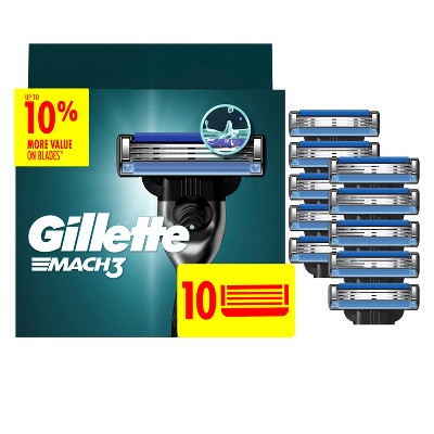 Gillette-Mach3-Men's-Razor-Blade-Refills-10ct-Razors-&-Razor-Blades