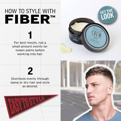 American Crew Men's High Hold and Low Shine Hair Fiber 3oz