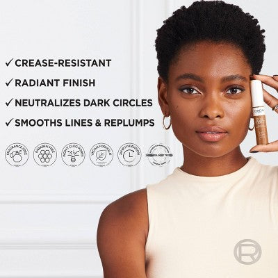 L'Oreal Paris True Match Radiant Serum Concealer with Hyaluronic Acid W3 0.33 fl oz - Imperfect Container