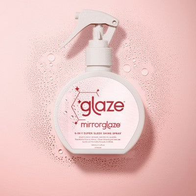 Glaze MirrorGlaze 4-in-1 Super Sleek Anti-Frizz Shine Spray with Heat Protector 6.4 fl oz - New