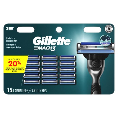 Gillette Mach3 Men's Razor Blade Refills 15ct