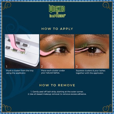 KISS Products Wicked X imPRESS Press-On Self Adhesive False Eyelashes Ozspresso 12ct