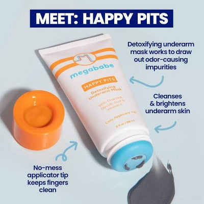 Megababe Happy Pits Detoxifying Underarm Mask 3 fl oz
