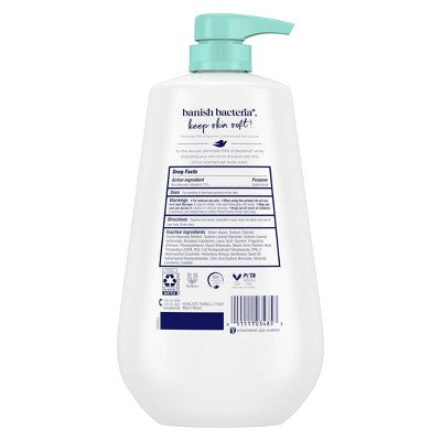 Dove Beauty Antibacterial Body Wash Pump 24hr Lotion-Soft Skin - 30.6 fl oz