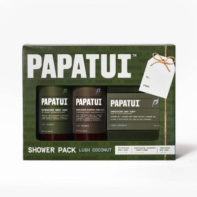 Papatui Men's Shower Pack Lush Coconut 3ct - Missing Box