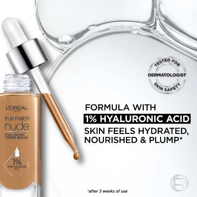 L'Oreal Paris True Match Hyaluronic Tinted Serum 2-3 Light 1 fl oz - Imperfect Container
