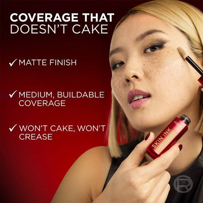 L'Oreal Paris Infallible Skin Ink Matte 2-in-1 Foundation and Concealer 180 Medium Cool 0.5 fl oz - New