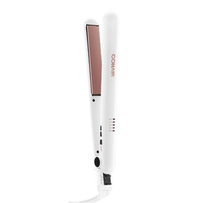 Conair Double Ceramic 1" Flat Iron Hair Straightener White