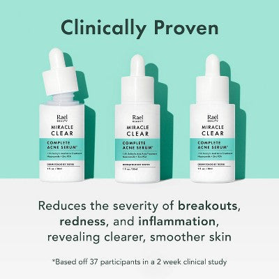 Rael Miracle Clear Complete Acne Treatment Face Serum 1oz