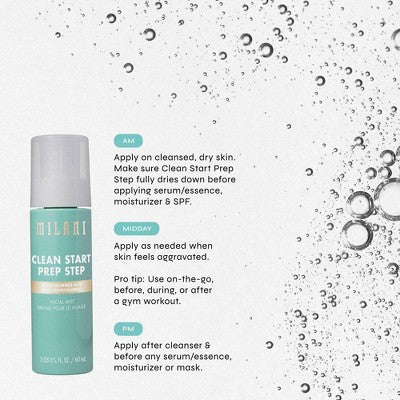 Milani Clean Start Prep Step Hypochlorous Acid Facial Mist 2.03 fl oz - Imperfect Container