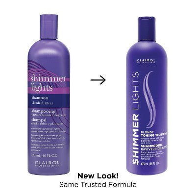 Clairol Professional Shimmer Lights Blonde Toning Shampoo 16 fl oz