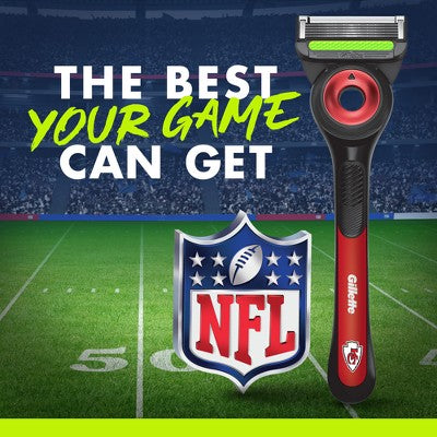 Gillette Labs NFL Chiefs Edition Shaving Razor with 4 Refills and Magnetic Stand