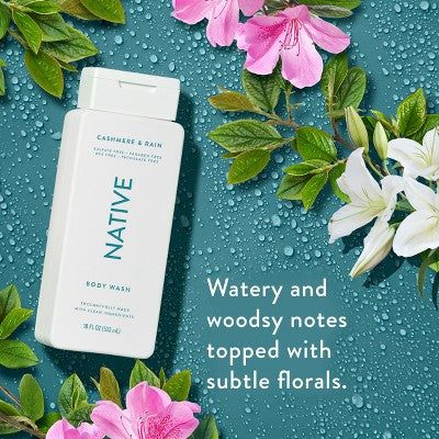 Native Body Wash Cashmere & Rain Sulfate Free 18 fl oz Imperfect Container