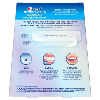 Crest 3D Whitestrips At-Home Teeth Whitening Kit - Imperfect Box