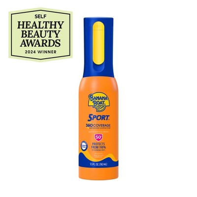 Banana Boat Sport 360 Coverage SPF 50 Sunscreen Mist Spray 5.5 fl oz Imperfect Container