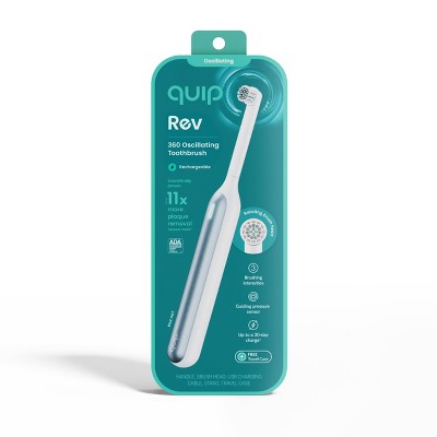 quip Rev Oscillating Rechargeable Electric Toothbrush White/Blue