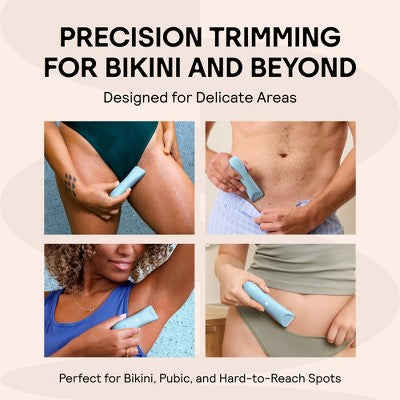 Meridian Slimmer Precision Pubic and Body Hair Trimmer - Sky Blue