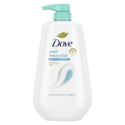 Dove Antibacterial Body Wash Pump 30.6 fl oz - Imperfect Container