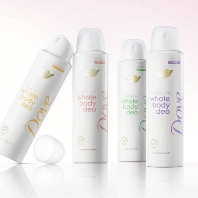 Dove Whole Body Deodorant Spray Raspberry & Rose Aluminum-Free 4oz