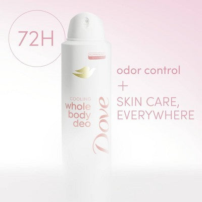 Dove Whole Body Deodorant Spray Raspberry & Rose Aluminum-Free 4oz