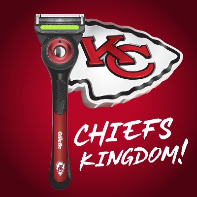 Gillette Labs NFL Chiefs Edition Shaving Razor with 4 Refills and Magnetic Stand