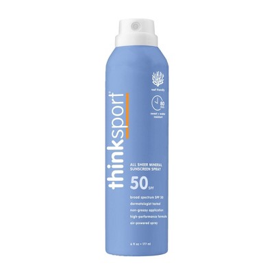 thinksport All Sheer Mineral Sunscreen Spray SPF 50 6oz - Imperfect Container