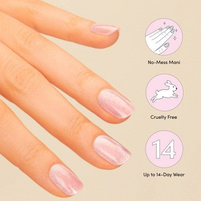 Dashing Diva Glaze Semi-Cured Gel Nail Polish Strips Ballerina Blush 32ct