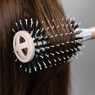 Conair Ceramic Wood Vented Boar Bristle Round Hair Brush Large Barrel
