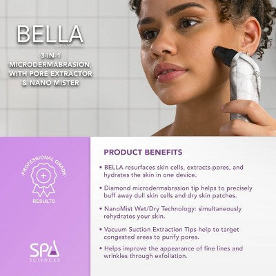 Spa Sciences BELLA 3-in-1 Diamond Tip Microdermabrasion System