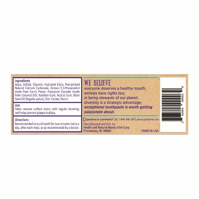 SprinJene Natural Kids Fluoride-Free Toothpaste Vanilla 3.5oz - Imperfect Box