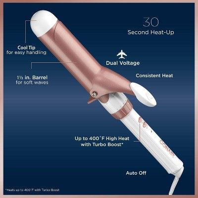 Conair Double Ceramic Rose Gold Curling Iron 1.5"