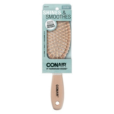 Conair-Classic-Wood-Wooden-Bristle-Cushion-Hair-Brush-Paddle-Hairbrushes