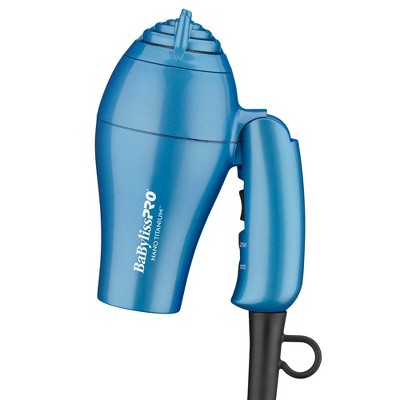 BaBylissPRO Nano Titanium Travel Hair Dryer Blue 1000W