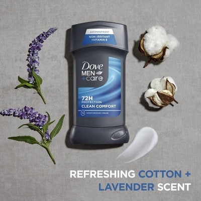 Dove Men+Care 72-Hour Antiperspirant Deodorant Stick Clean Comfort 2.7oz 2ct