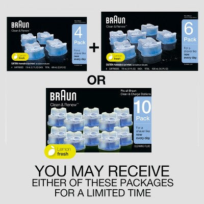 Braun Clean & Renew Refill Cartridges for Clean & Charge Systems 3-Pack