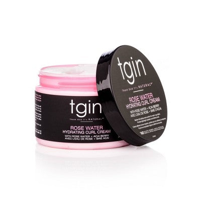 TGIN Rose Water Hydrating Curl Cream 12 fl oz - Imperfect Container