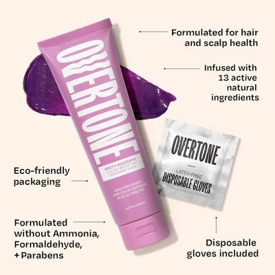 Overtone Misty Magenta Semi-Permanent Hair Dye and Conditioner