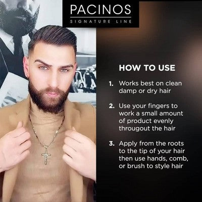 Pacinos Matte Clay 4oz - Strong Hold Texturizing Hair Clay