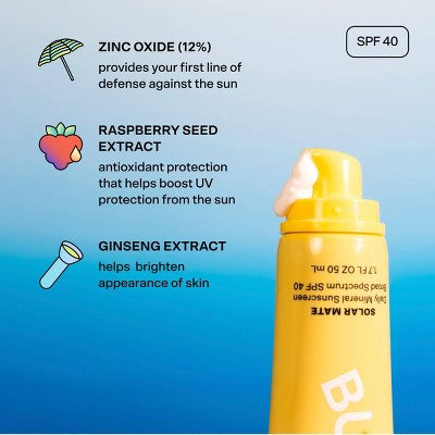 Bubble Skincare Solar Mate Mineral Sunscreen SPF 40 1.7 fl oz - Missing Box