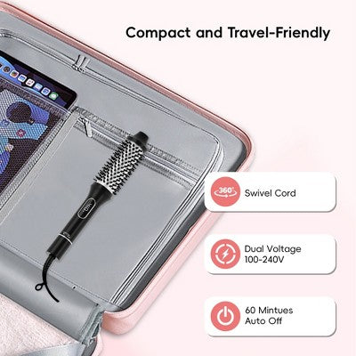 NICEBAY Heated Thermal Brush Electric Curling Brush & Round Brush Styler